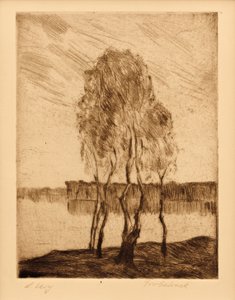 Drei Birken am märkischen See von Lesser Ury